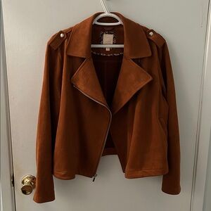 LC Lauren Conrad Tan Faux Suede Jacket
